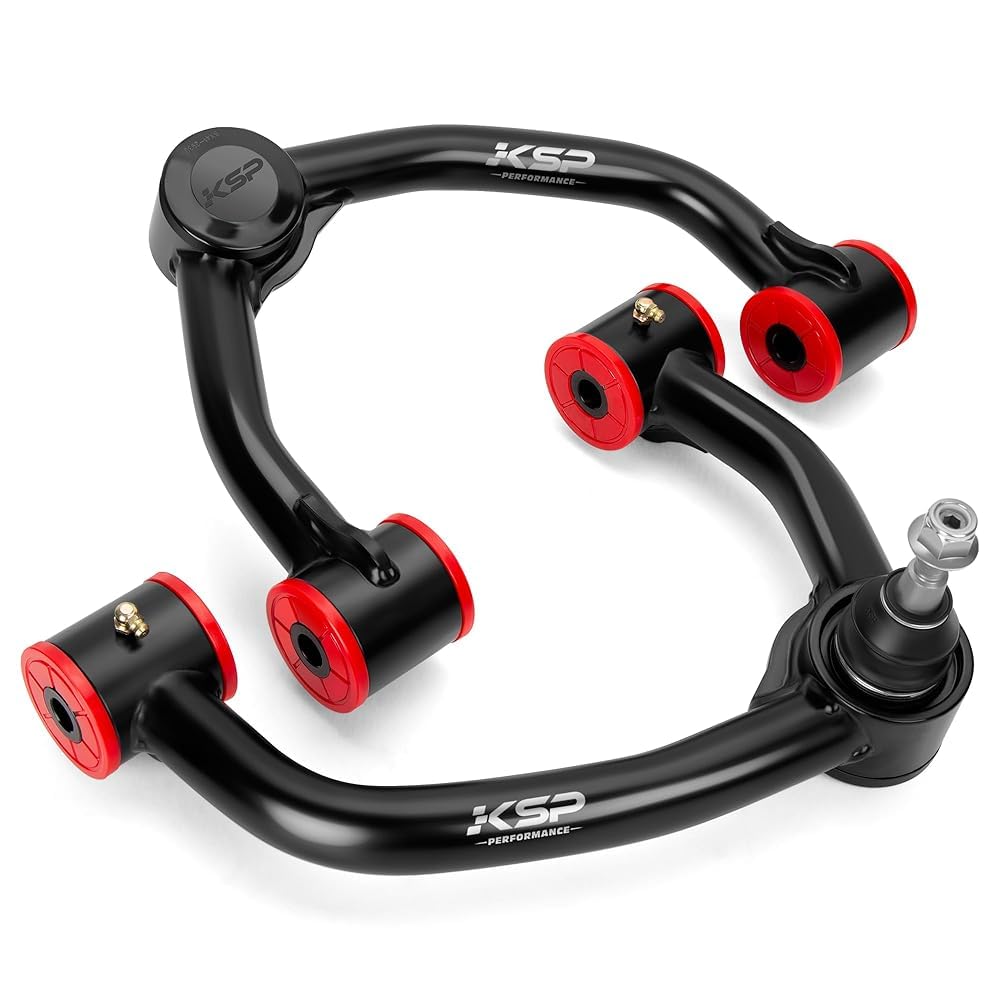 KSP PERFORMANCE front packaging showing both upper control arms and hardware for quick identification