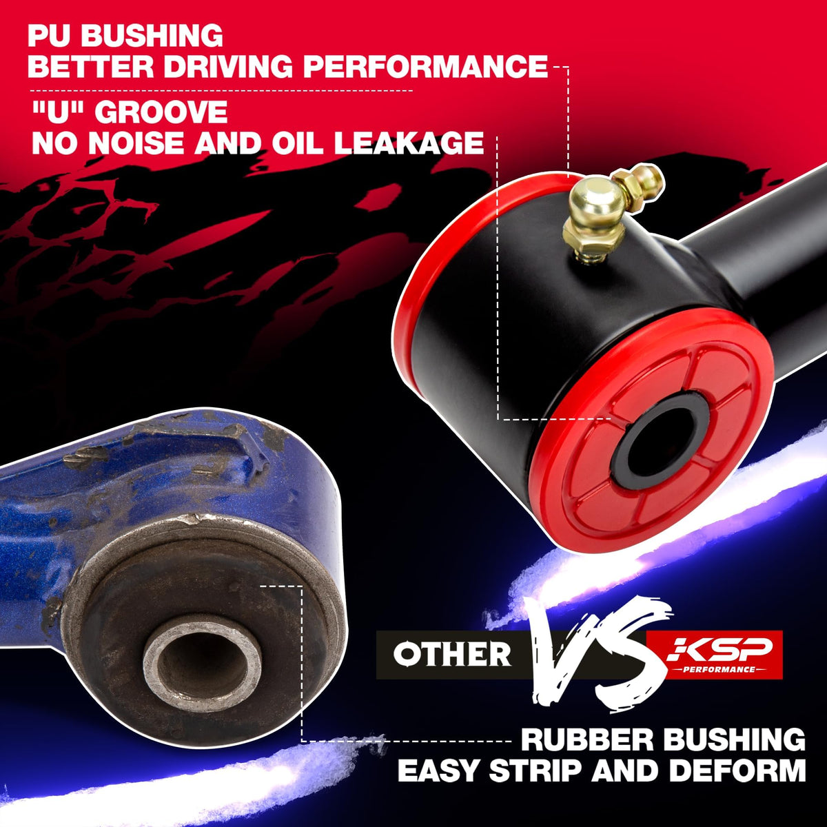 KSP PERFORMANCE greaseable socket with zerk fitting for longer life