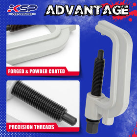 KSP PERFORMANCE hex drive detail showing 1" hex for secure breaker-bar use benefit