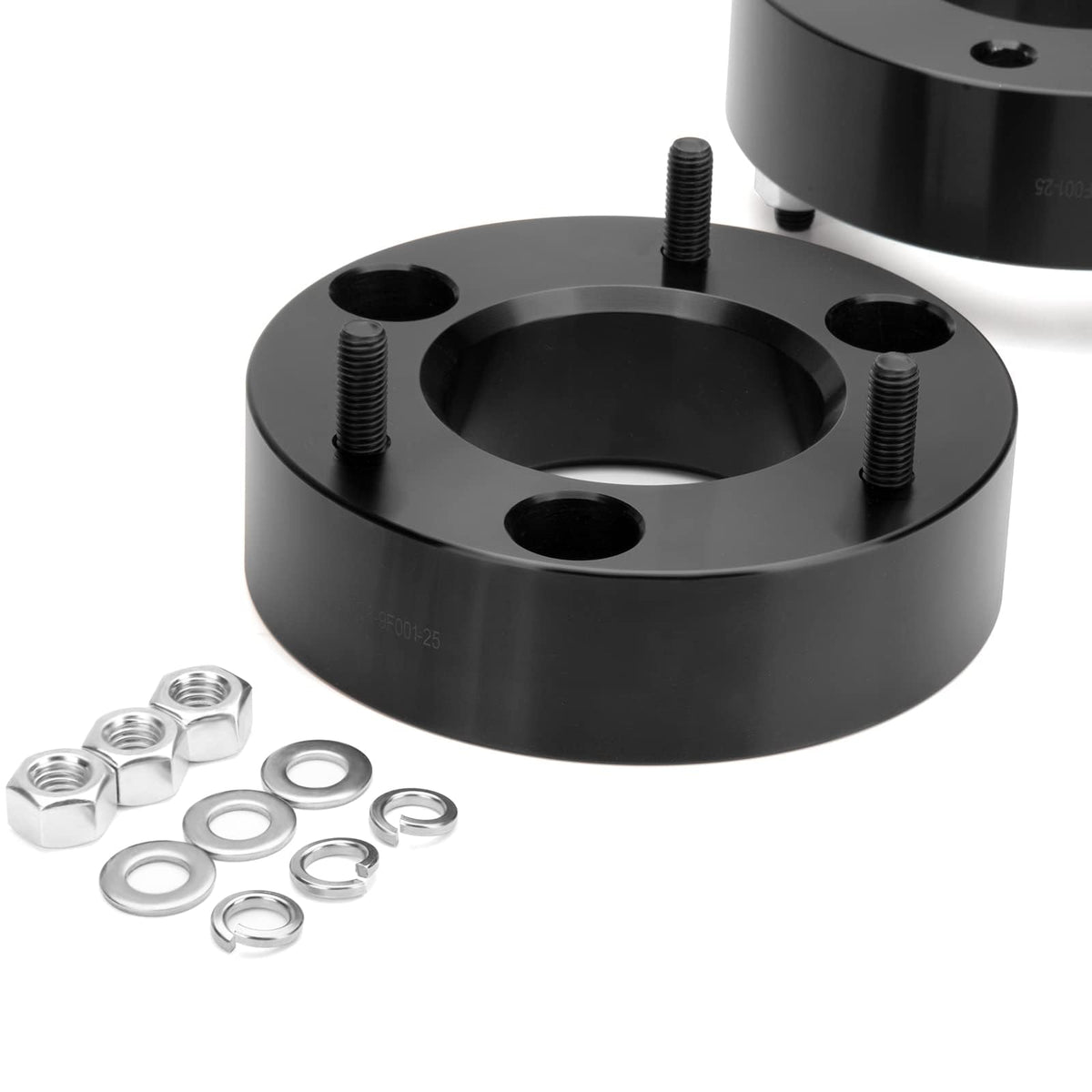 KSP PERFORMANCE spacer beside ruler showing 2.5 inch height comparison benefit