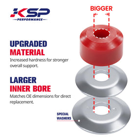 KSP PERFORMANCE installed on sway bar end link illustrating improved fit