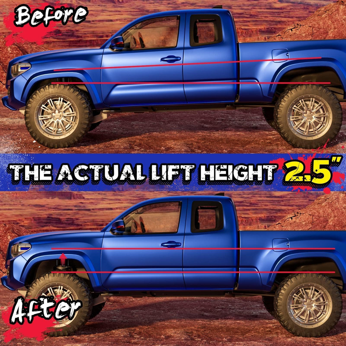 KSP PERFORMANCE installed on F-150 front showing improved clearance and stance