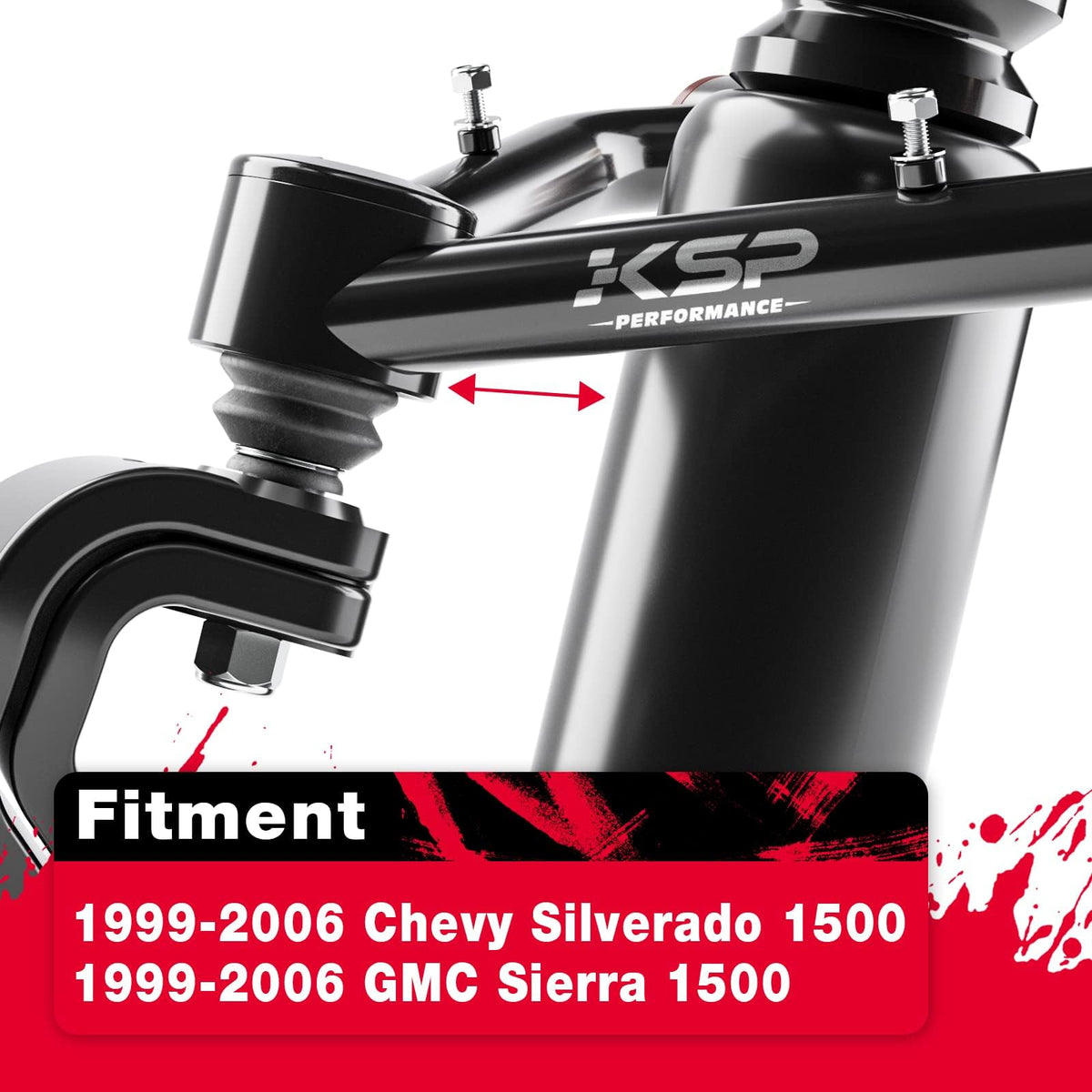 KSP PERFORMANCE installed on lifted Silverado restoring suspension geometry