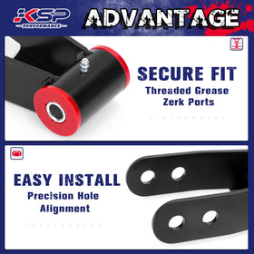 KSP PERFORMANCE installed on truck rear assembly illustrating lowered stance