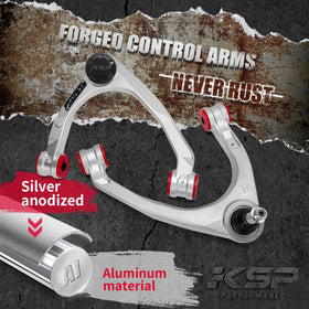 KSP PERFORMANCE installed passenger-side arm on lifted truck demonstrating fit and clearance