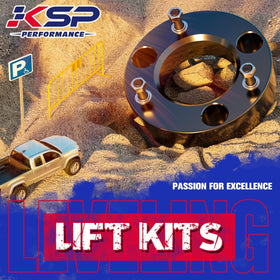 KSP PERFORMANCE on truck in driveway demonstrating leveled stance and style