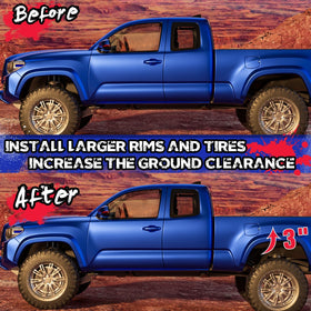 KSP PERFORMANCE leveled F-150 parked in driveway showing balanced truck profile