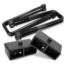 KSP PERFORMANCE front view of lift block kit showing complete hardware and fitment benefits