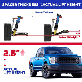 KSP PERFORMANCE spacer mounted on strut showing easy bolt-on installation