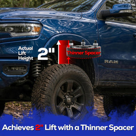KSP PERFORMANCE spacer mounted on a strut demonstrating improved ride height