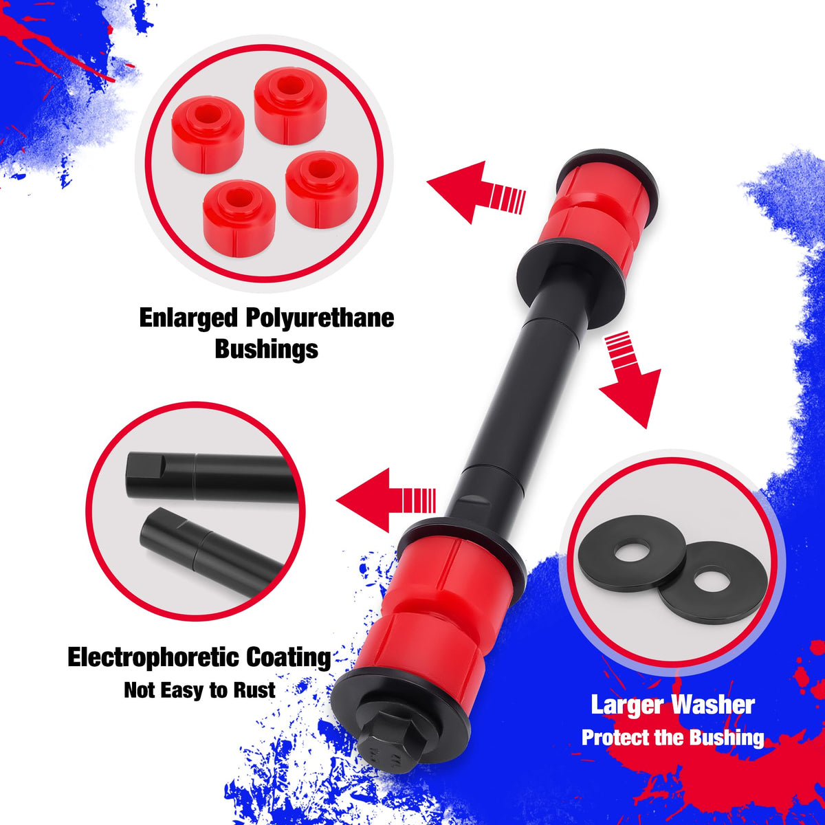 KSP PERFORMANCE seamless steel tube end link illustrating stronger construction and reduced cracking