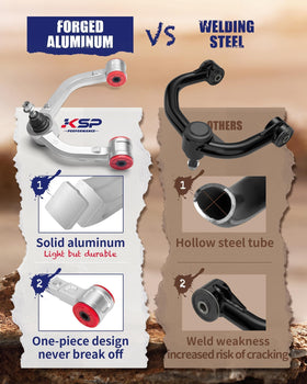 KSP PERFORMANCE threaded adjuster and locking hardware for precise caster adjustment