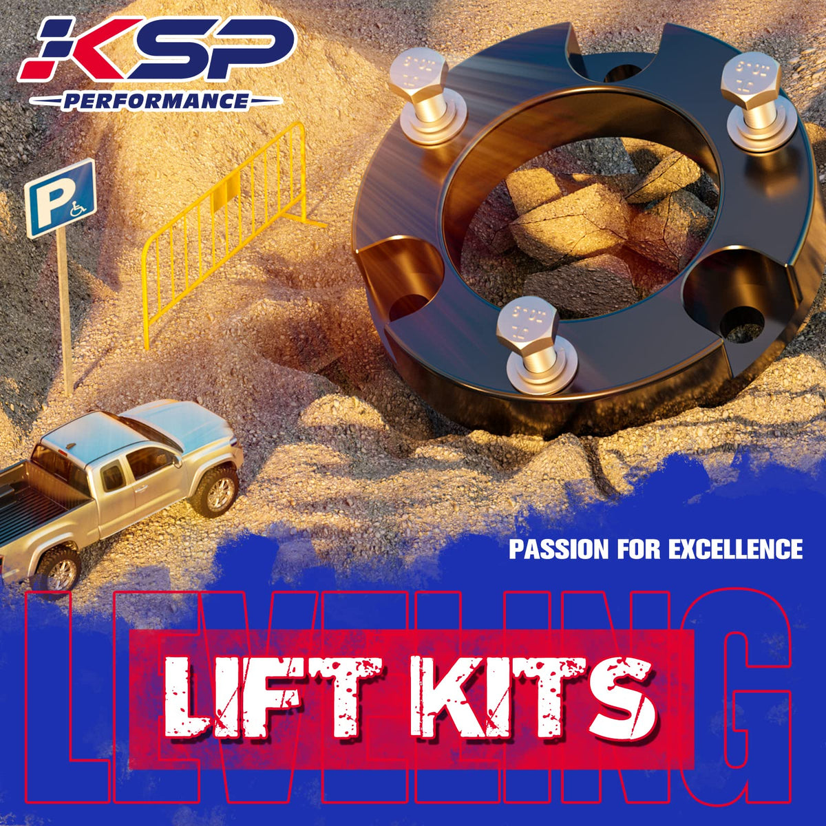 KSP PERFORMANCE side-by-side vehicle profile showing added front clearance