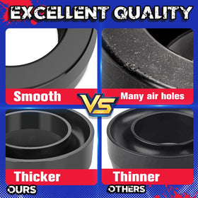 KSP PERFORMANCE spacer beside ruler showing scale and easy-fit sizing advantage