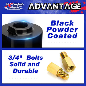 KSP PERFORMANCE 3/4 inch stud extender detail ensuring secure factory-style bolt connection