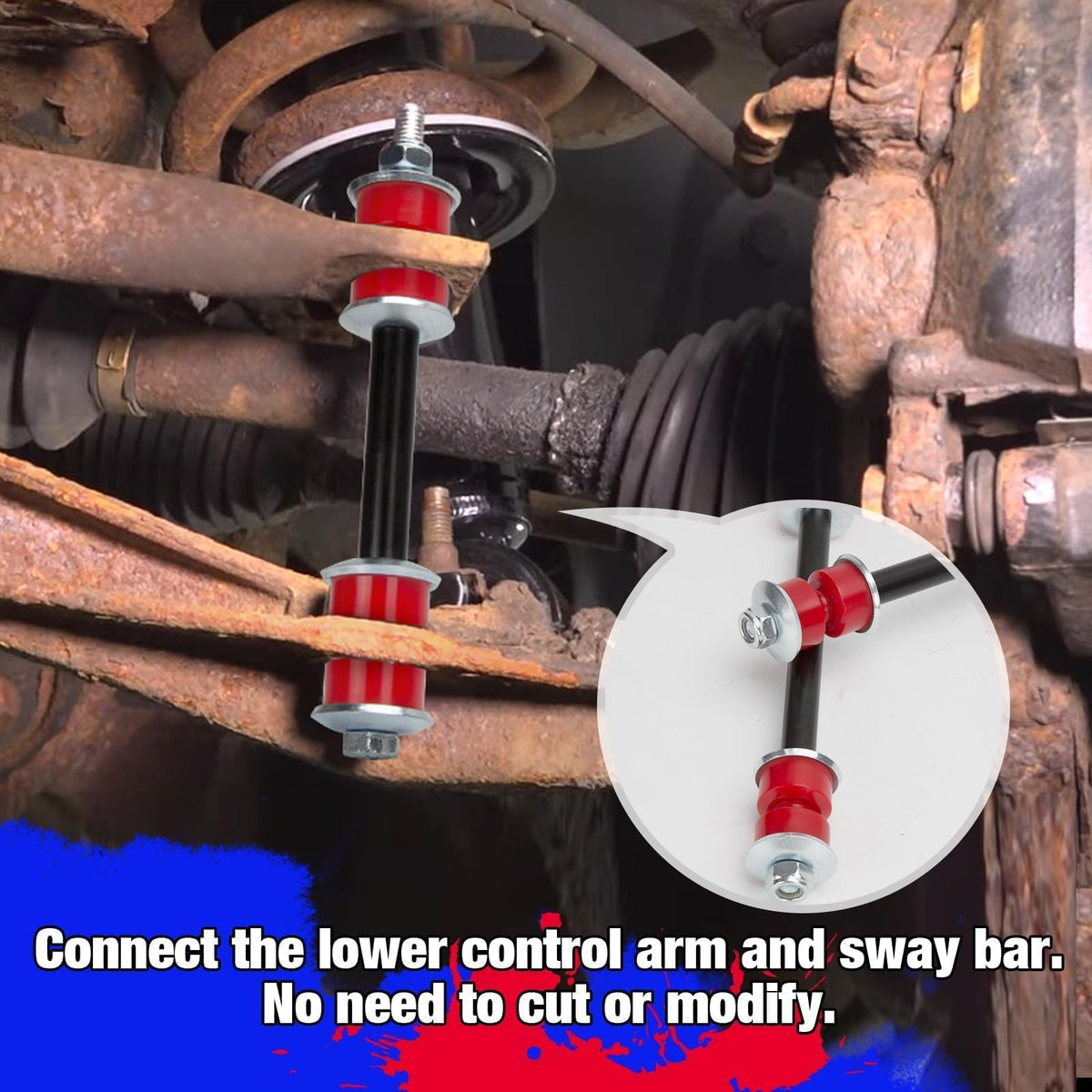 KSP PERFORMANCE underbody view of the link in use improving cornering stability