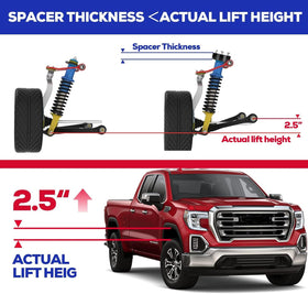 KSP PERFORMANCE leveled Silverado front view showing improved stance