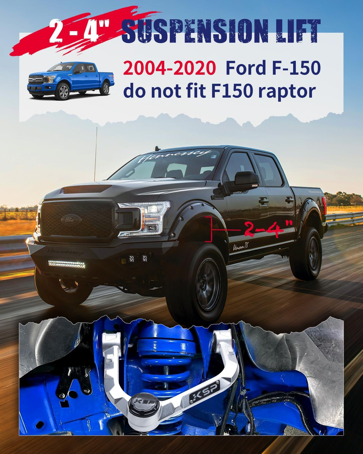 KSP PERFORMANCE close-up of tower dust boot protecting ball joint longevity