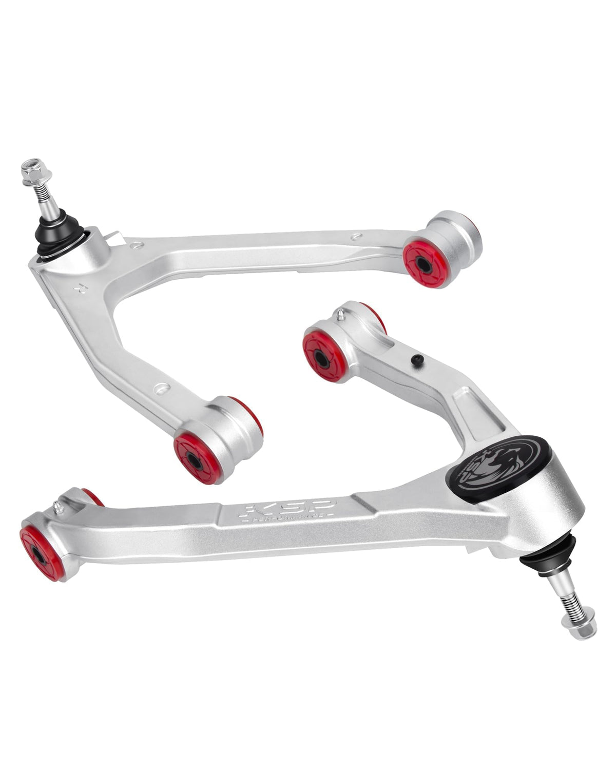 KSP PERFORMANCE forged UCA front view showing fitment and strength benefits
