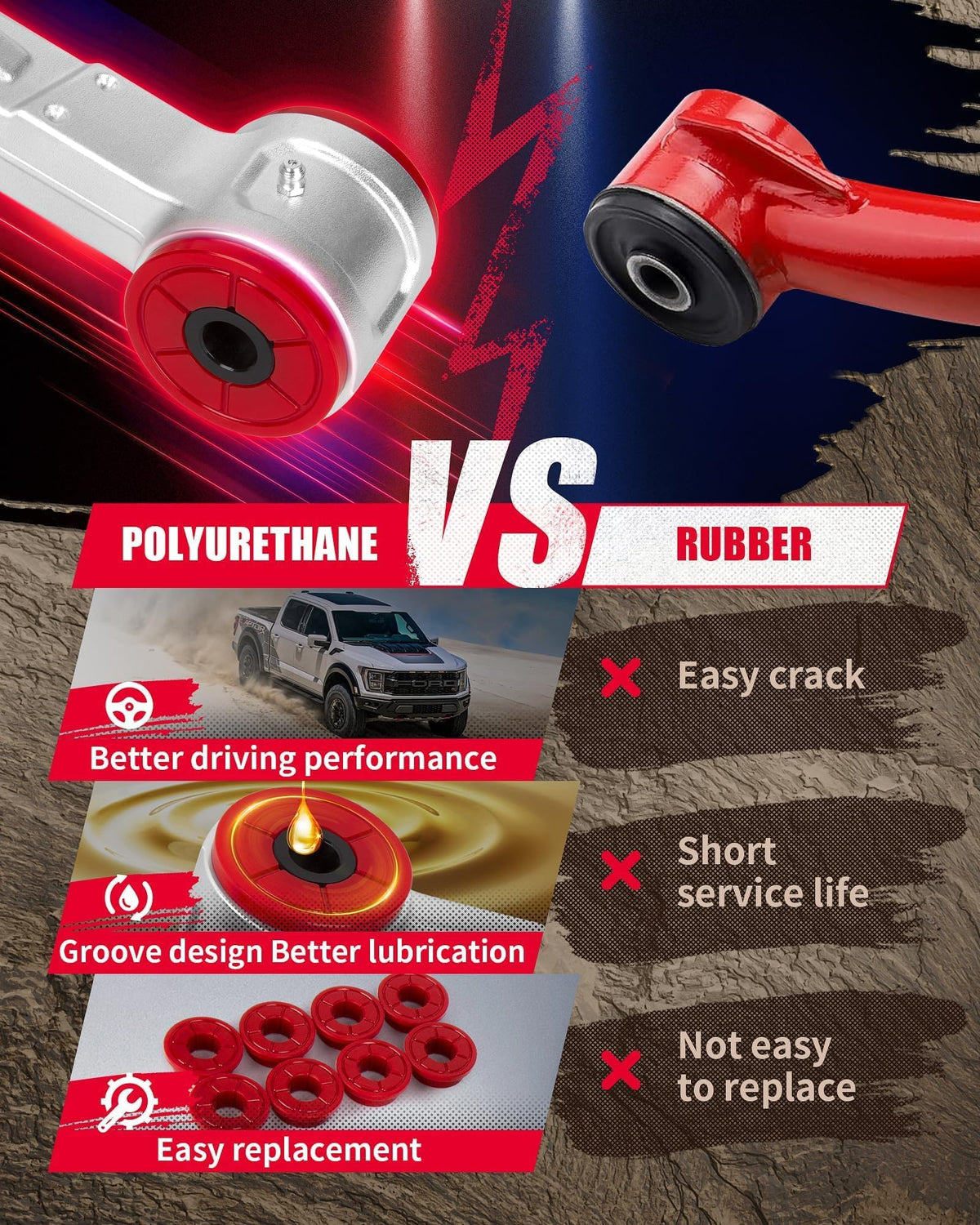 KSP PERFORMANCE installed under F-150 front suspension restoring correct geometry