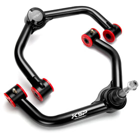 KSP PERFORMANCE front view of upper control arms showing fit and finish benefit