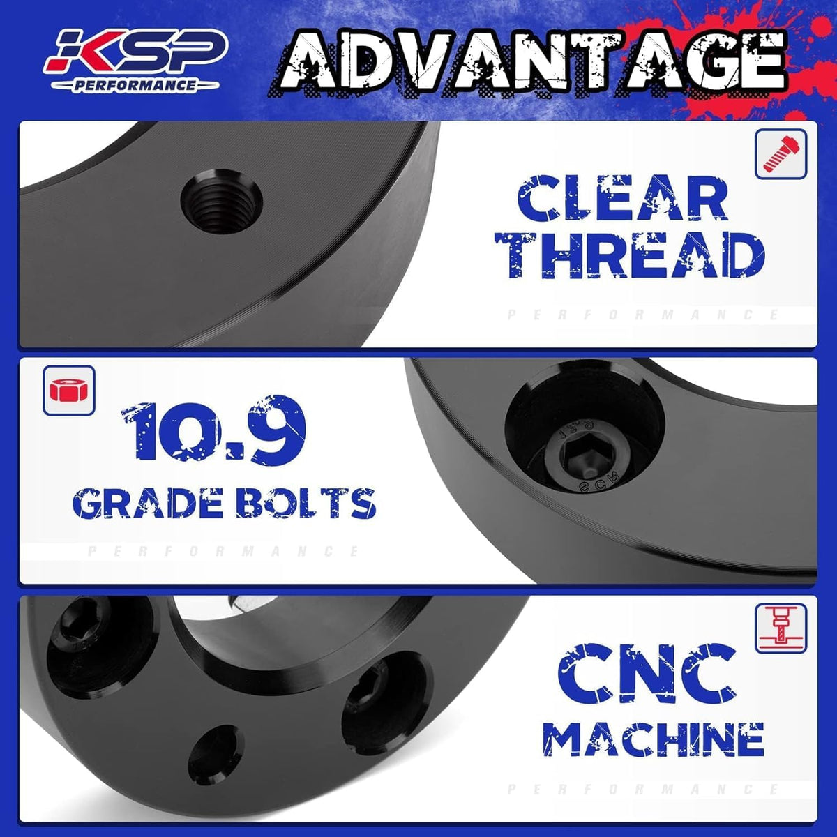 KSP PERFORMANCE powder coat detail resisting corrosion and wear