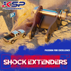 KSP PERFORMANCE side profile installed to show lowered shock alignment benefit
