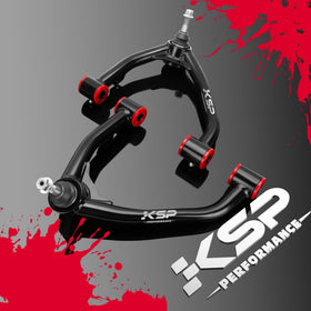 KSP PERFORMANCE installed on front suspension demonstrating lift capability and restored geometry