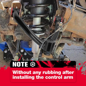 KSP PERFORMANCE arm installed on truck front end improving steering geometry