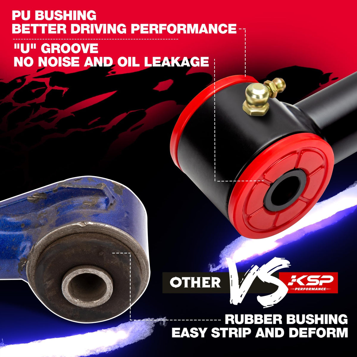 KSP PERFORMANCE polyurethane bushing close up highlighting cold‑weather resilience