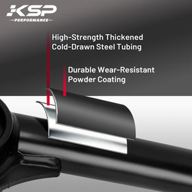 KSP PERFORMANCE adjustable arm angle demonstrating caster correction capability