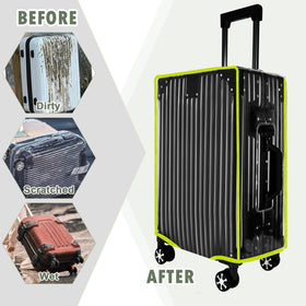 KSSZZCO cover installed on suitcase in airport setting for quick identification