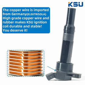 KSU ignition coil near spark plug showing improved combustion consistency