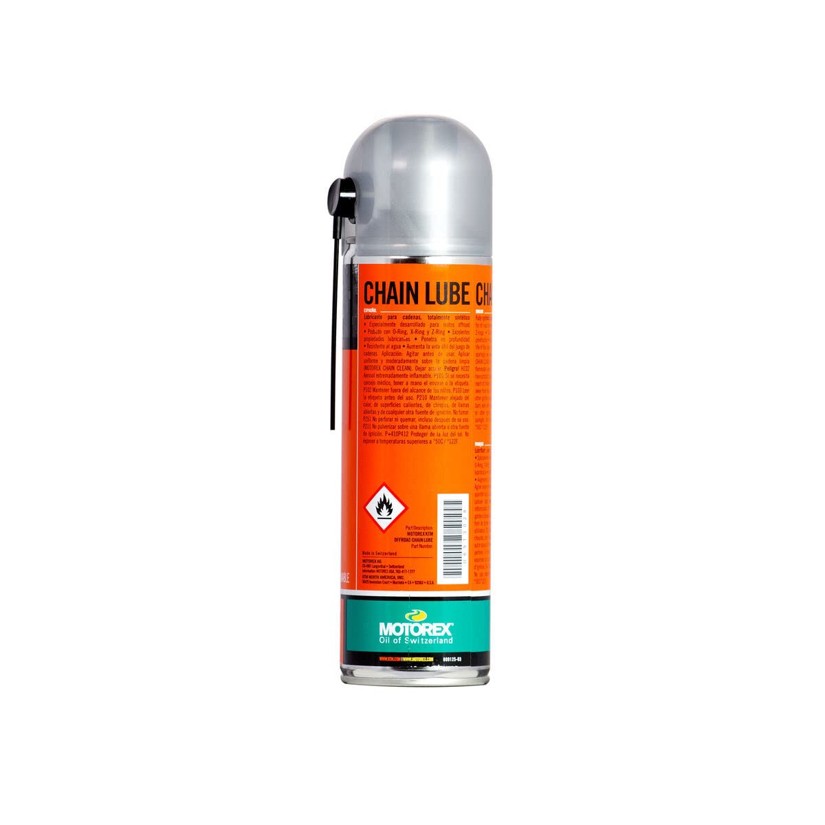 KTM Motorex spray nozzle detail enabling precise chain application
