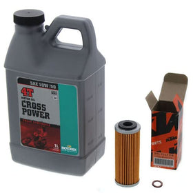 KTM oil filter close-up detail highlighting OEM fit and reliable filtration