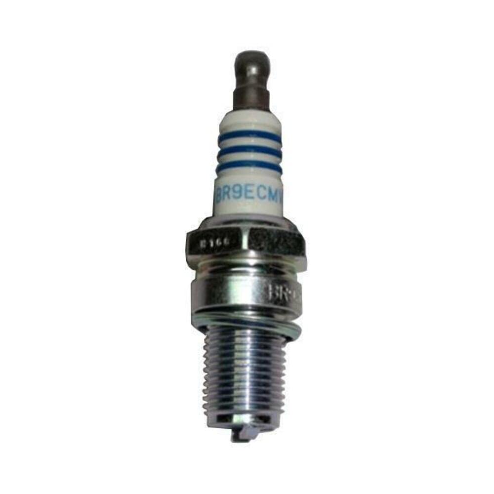 KTM spark plug front view showing plug tip and reliable ignition benefit