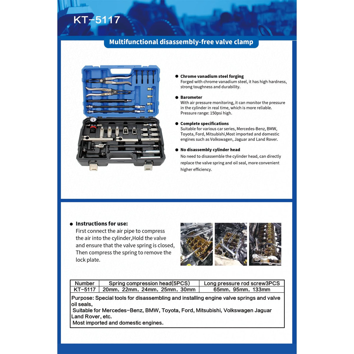 KTTOOL KTPROT twin support bases detail demonstrating improved stability and leverage