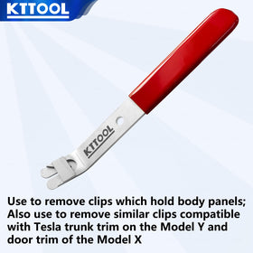 KTTOOL removing Tesla trunk trim demonstrating safe damage-free extraction