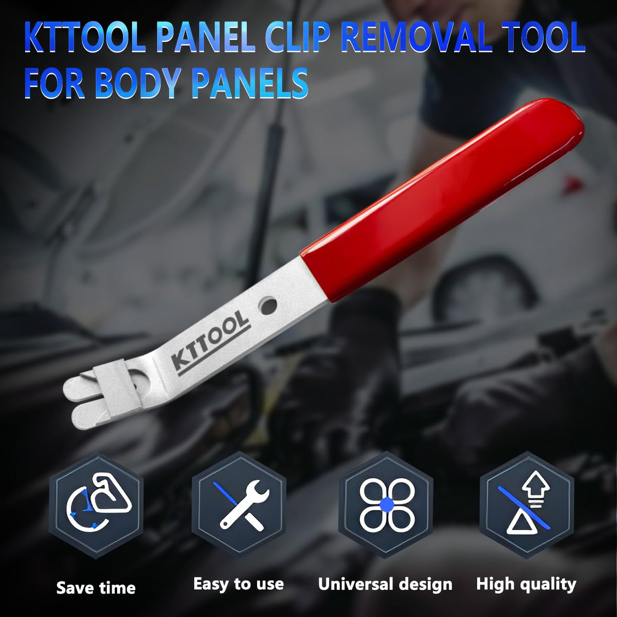 KTTOOL close-up of forked tip showing alloy-steel strength and precise fit