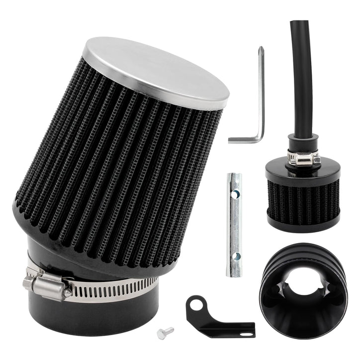 KTUMININV front view of 62mm air filter showing intake and mesh protects engine