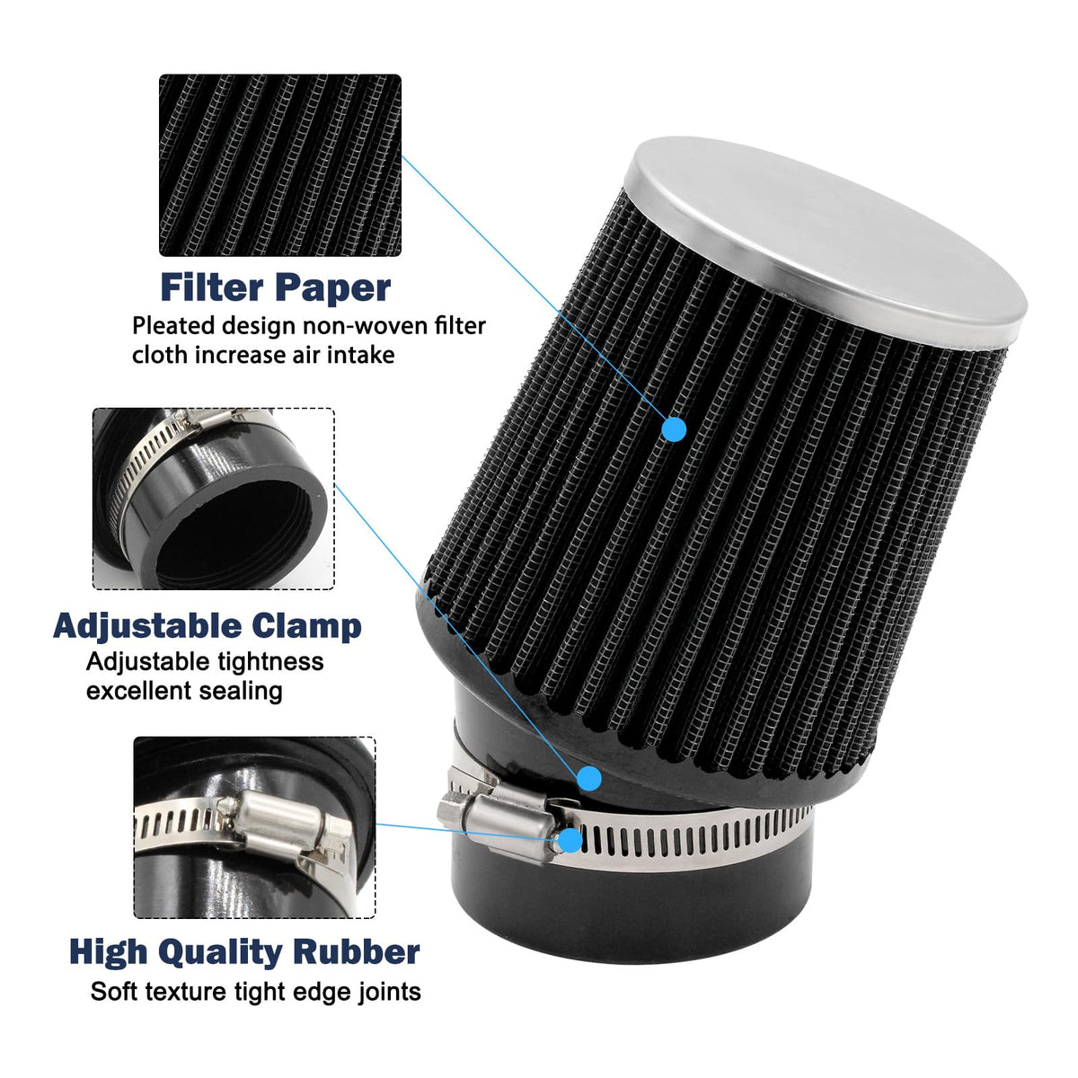 KTUMININV filter installed on Predator engine showing improved air intake routing