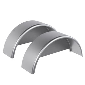 KUAFU front view of round trailer fender showing coverage and steel strength