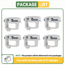 KUAFU clamps holding a camper shell edge showing real-world use and secure load benefit