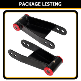 KUAFU pair of adjustable shackles in package ready for installation