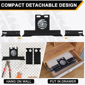 kuaiben folded storage arrangement compact kit ready to hang saves garage space