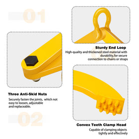 kuailebuy detailed view of arched end loop and anti-skid nuts for safe attachment
