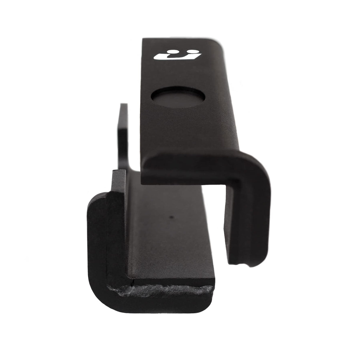 Kuat hitch reducer front view showing 2.5" to 2" fit and sturdy steel construction for secure towing