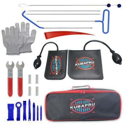 Kubapru front of kit showing bag and tools for organized portability