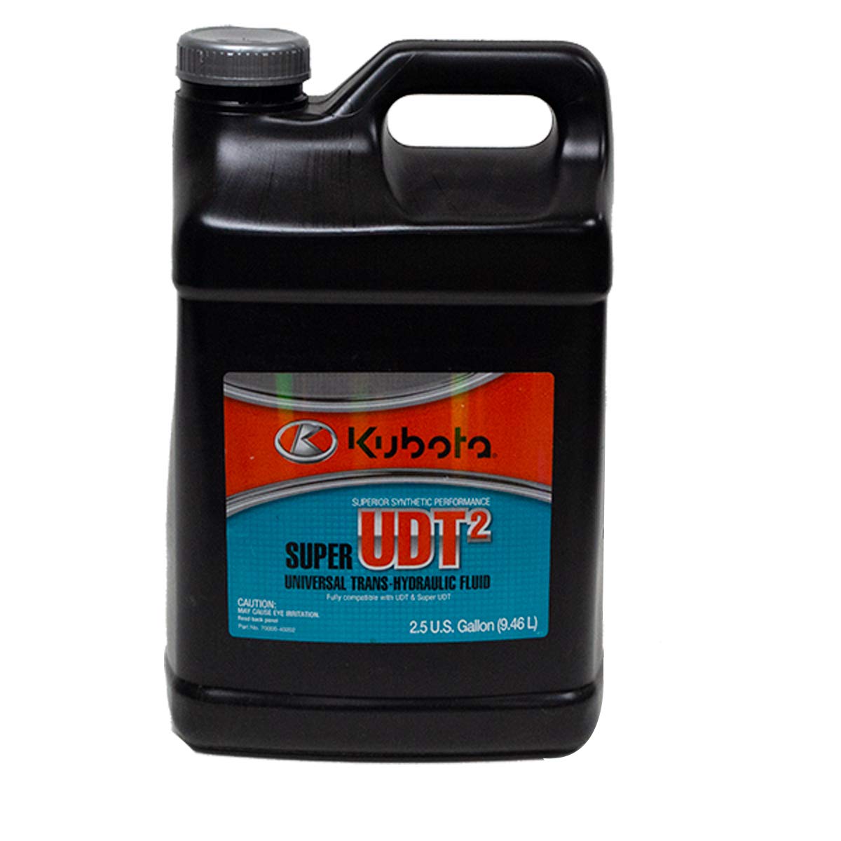 Kubota UDT2 front container showing label and volume, clear OEM identification and correct fluid