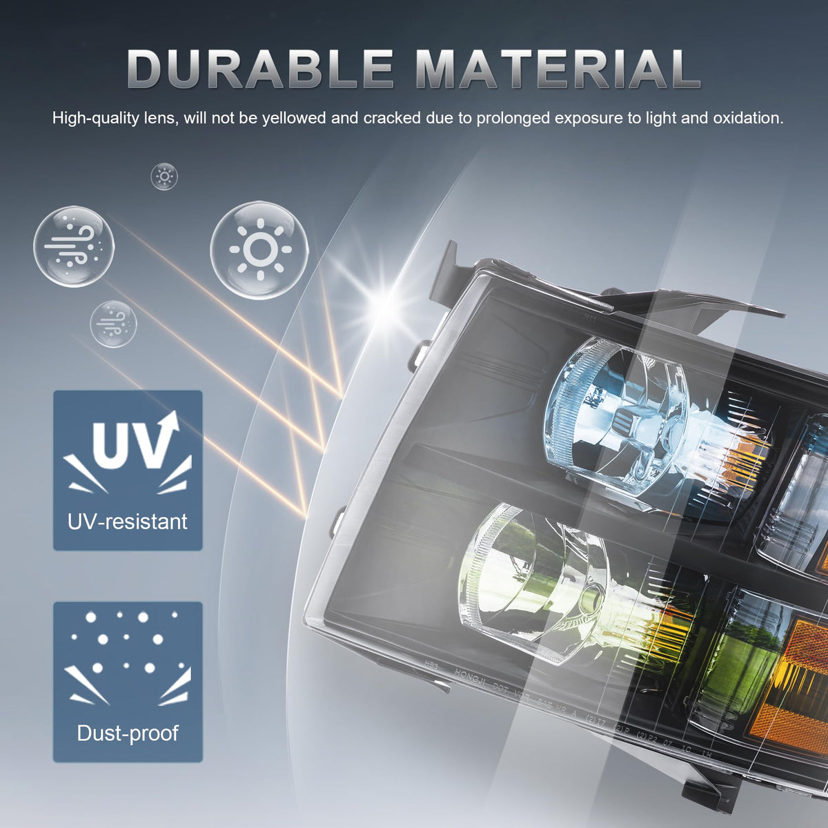 KUIPERAUTO amber corner detail showing visibility benefit at intersections